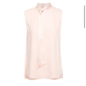 tie neck satin crepe top